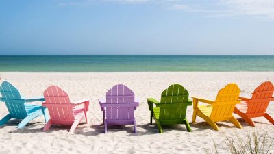 Beach, Chairs, Colourful, Hd, Summer