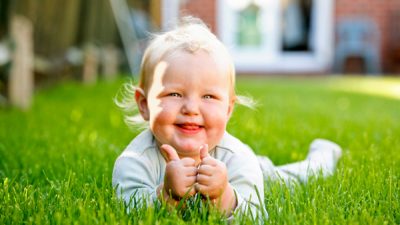 Baby, Cute, Girl, Grass, Happy