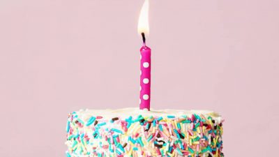 Birthday, Cake, Candle, Image, Pink