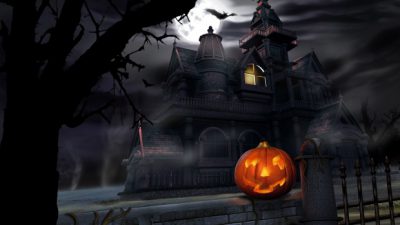 And, Halloween, House, Image, Pumpkin