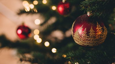 Ball, Christmas, Image, Red, Tree, Widescreen
