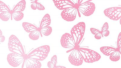 Background, Butterflies, Children, White