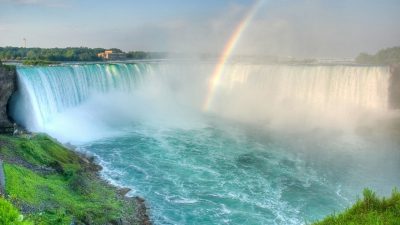 Falls, Natural Niagara, Rainbow, Wallpaper