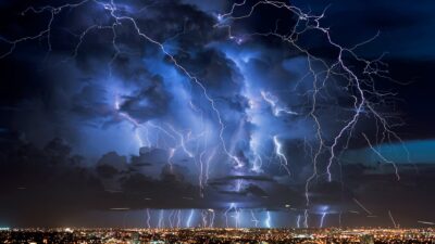 Amazing, Lightning, Night, View, Wallpaper